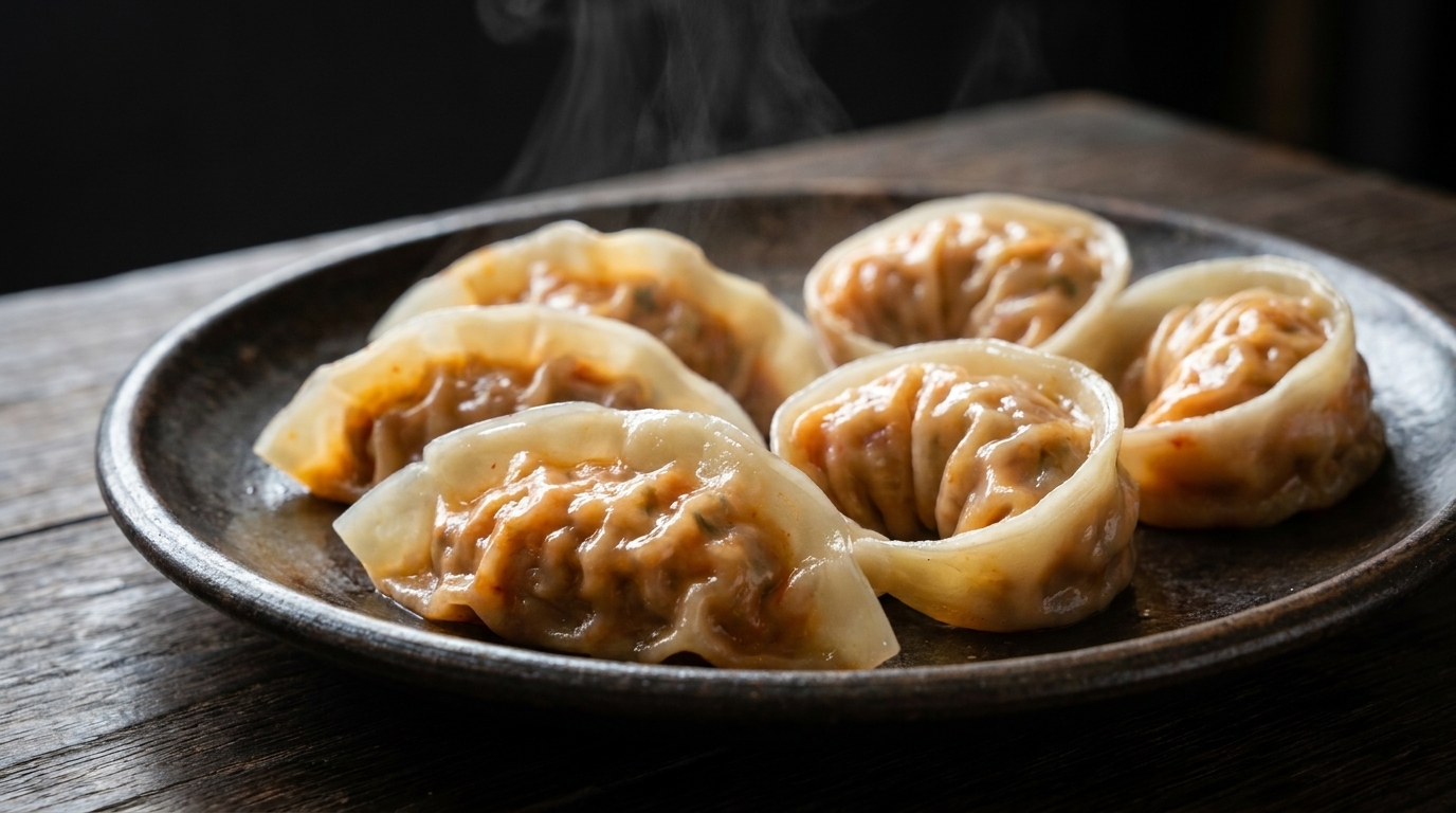 Dumplings Coreanos de Kimchi al Vapor (Kimchi Mandu)