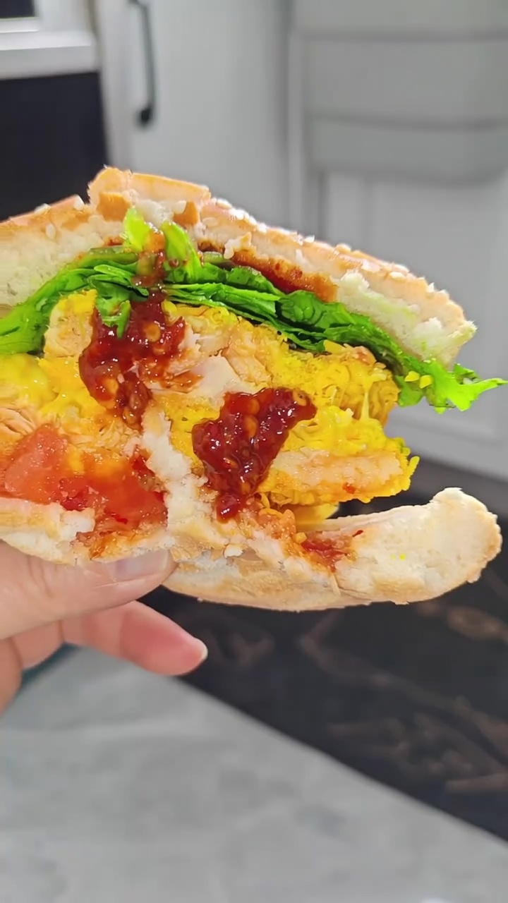 Hamburguesa de Pollo Crujiente en Airfryer