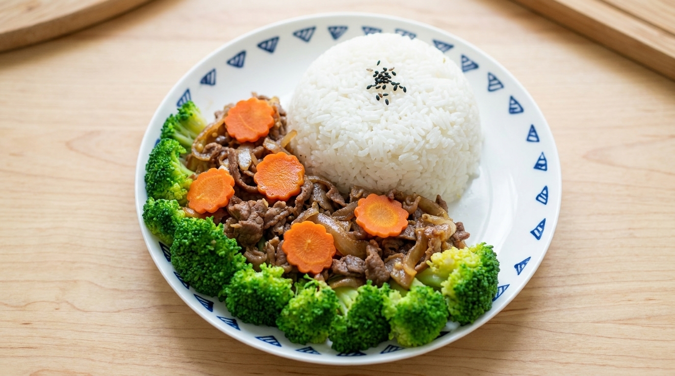 Tazón de Arroz con Ternera al Jengibre