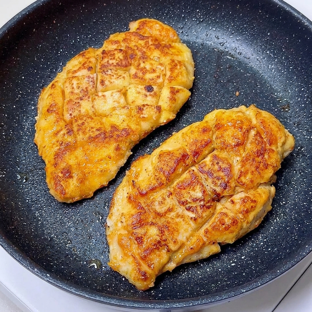 Piezas de pollo rebozadas friéndose en una sartén burbujeante hasta obtener una corteza dorada crujiente.