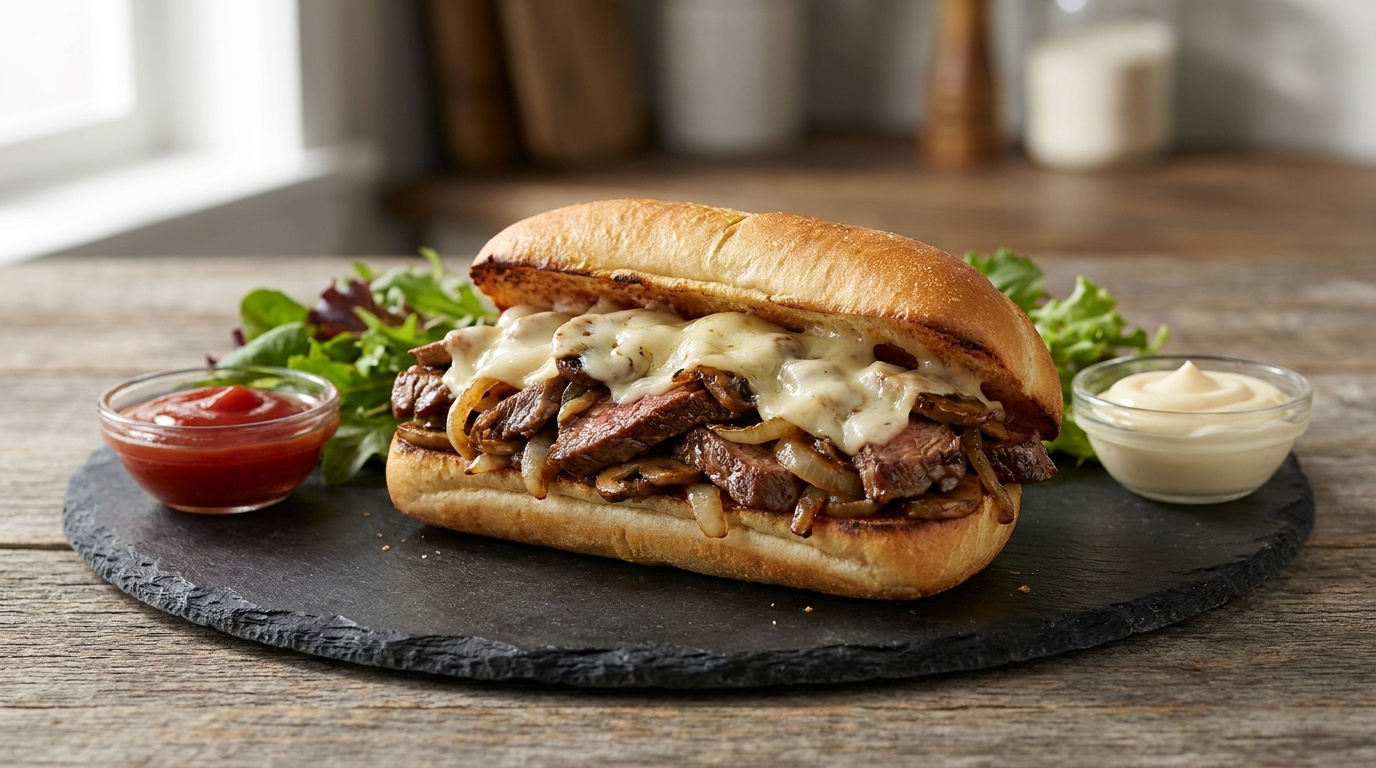 Philly Cheesesteak Clásico Casero