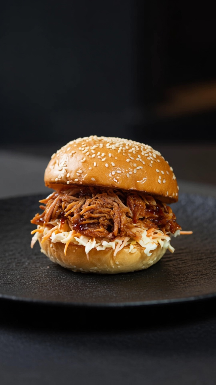Hamburguesa de Cerdo Desmechado a Fuego Lento