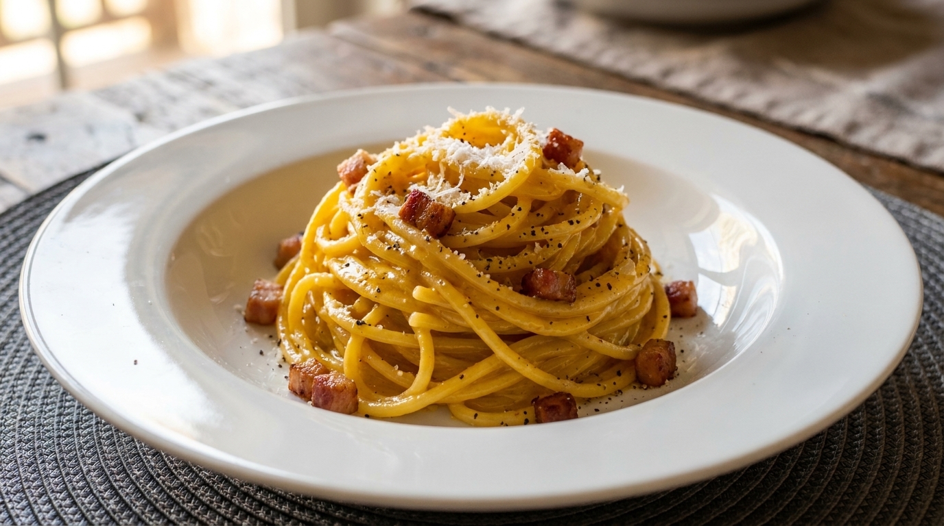 Auténtica Spaghetti alla Carbonara Italiana