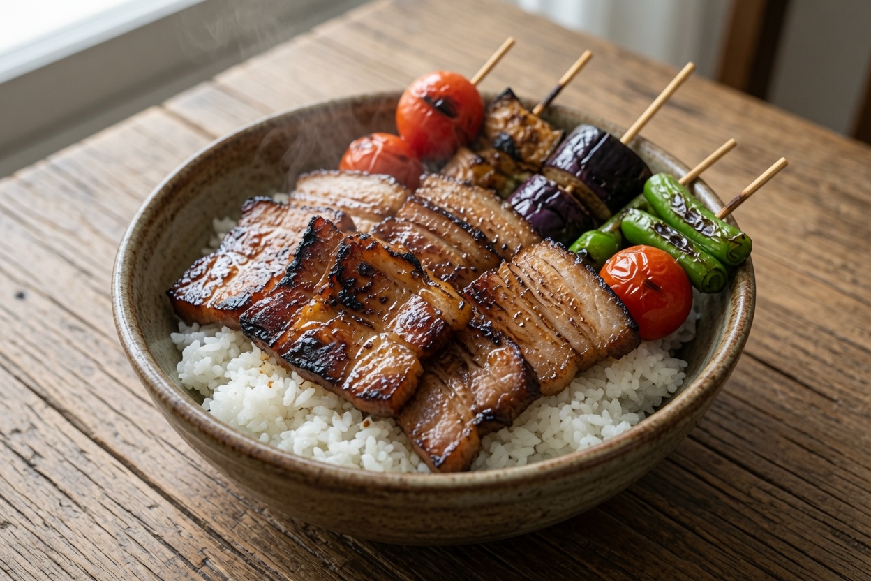 Bowl de Arroz con Carne a la Parrilla Estilo Coreano