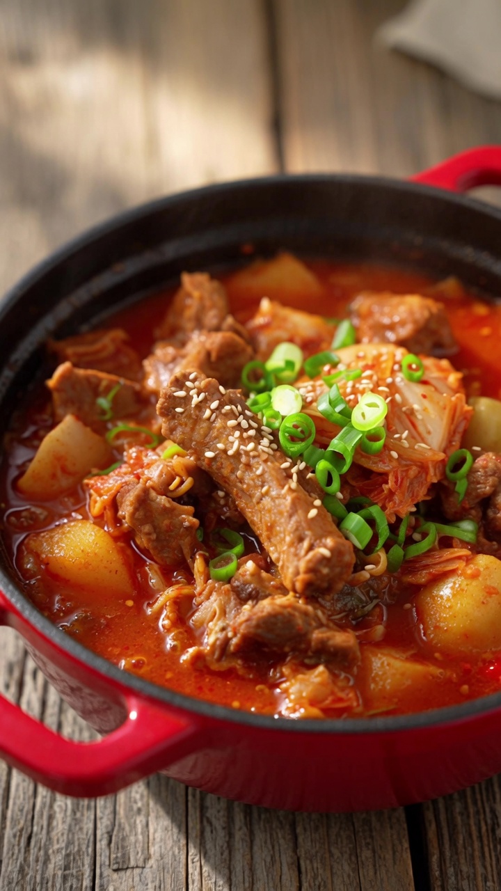 Estofado de Kimchi con Costillas de Cerdo