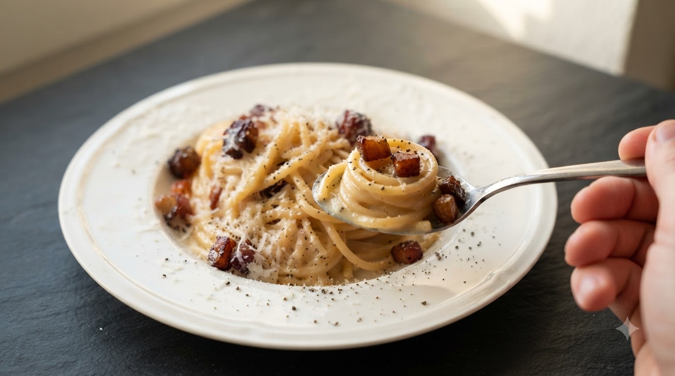 Pasta Carbonara Auténtica Italiana