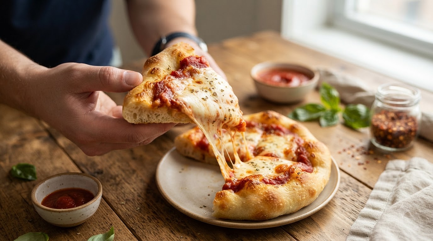 Mini pizzas caseras desde cero