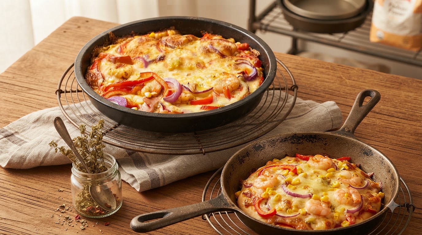 Pizza Suprema de Mariscos Casera