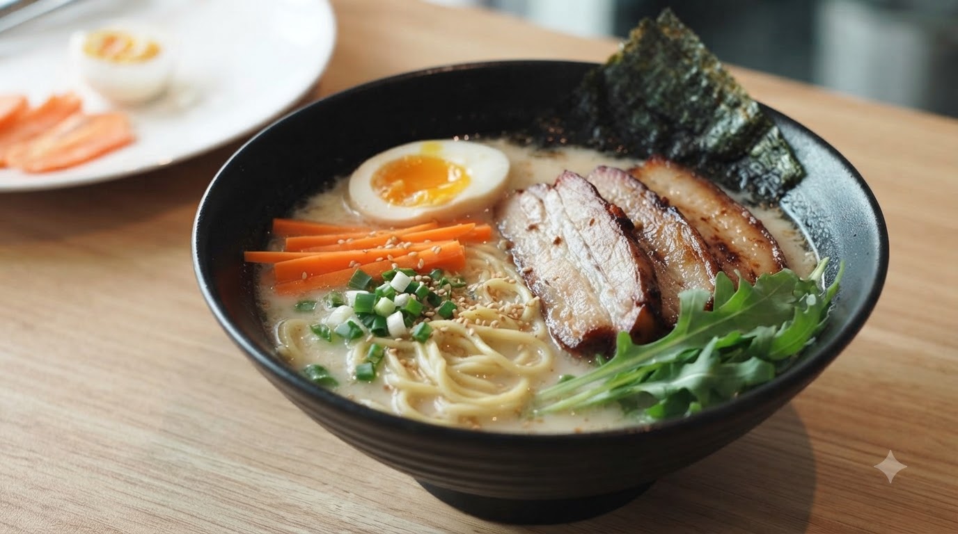 Ramen de Chashu Ahumado en Tazón Negro de Zenless Zone Zero