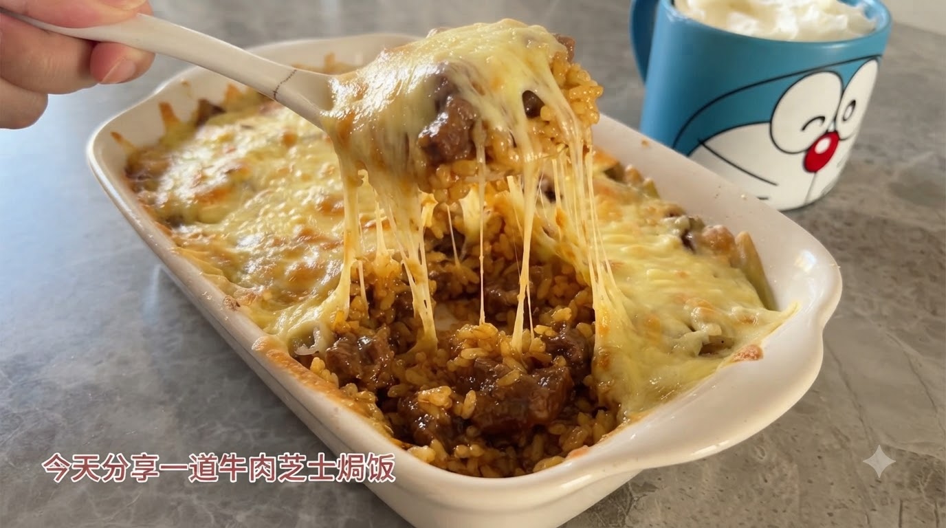 Arroz Horneado con Ternera y Queso