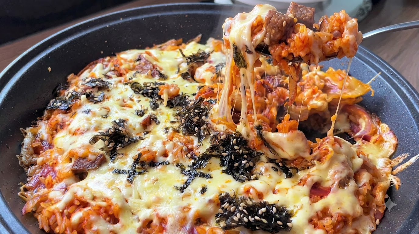 Arroz Horneado con Ternera Coreana y Queso