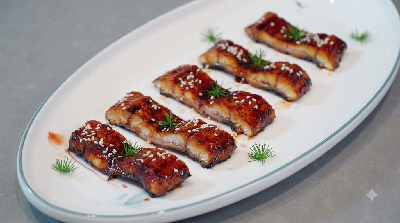 Eel asado estilo casero con glaseado (Unagi)