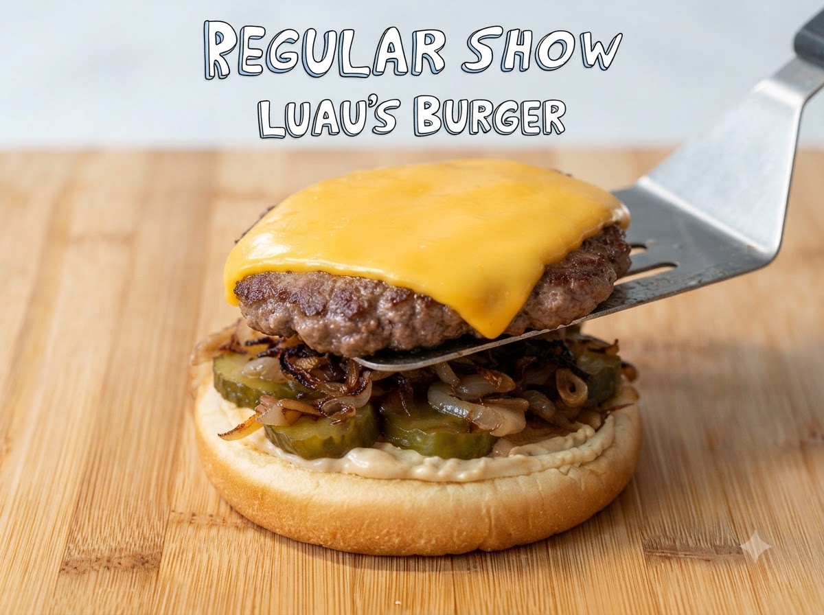 Rodajas de piña siendo colocadas cuidadosamente sobre el queso derretido de una hamburguesa.