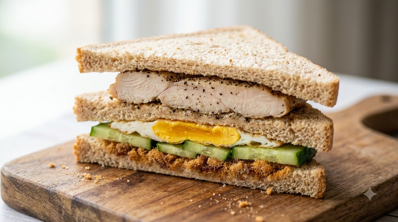 Sándwich clásico de pollo a la pimienta negra