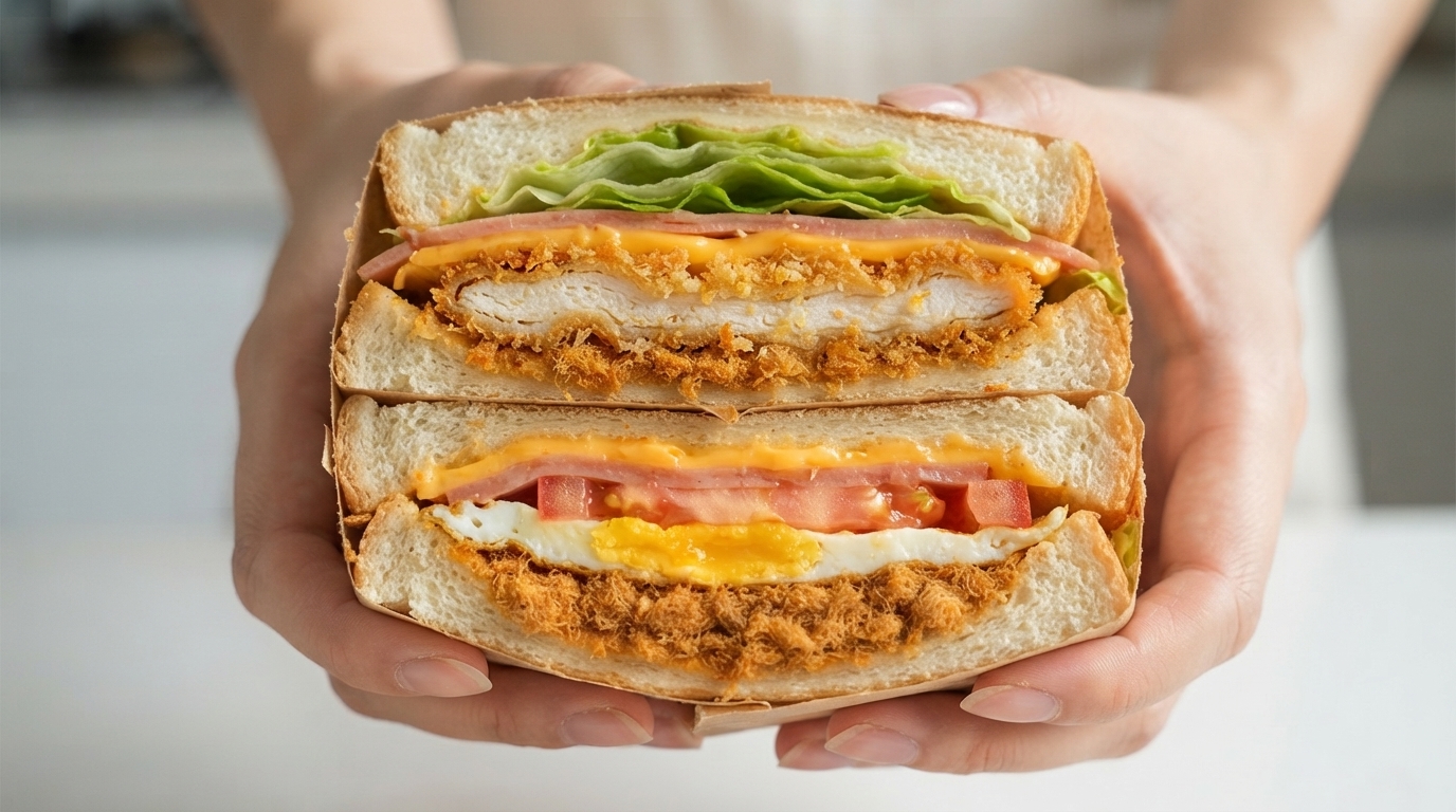 Sándwich definitivo de milanesa de pollo, jamón y queso