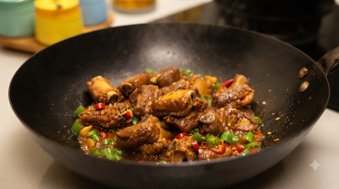 Costillas de Cerdo Salteadas Picantes