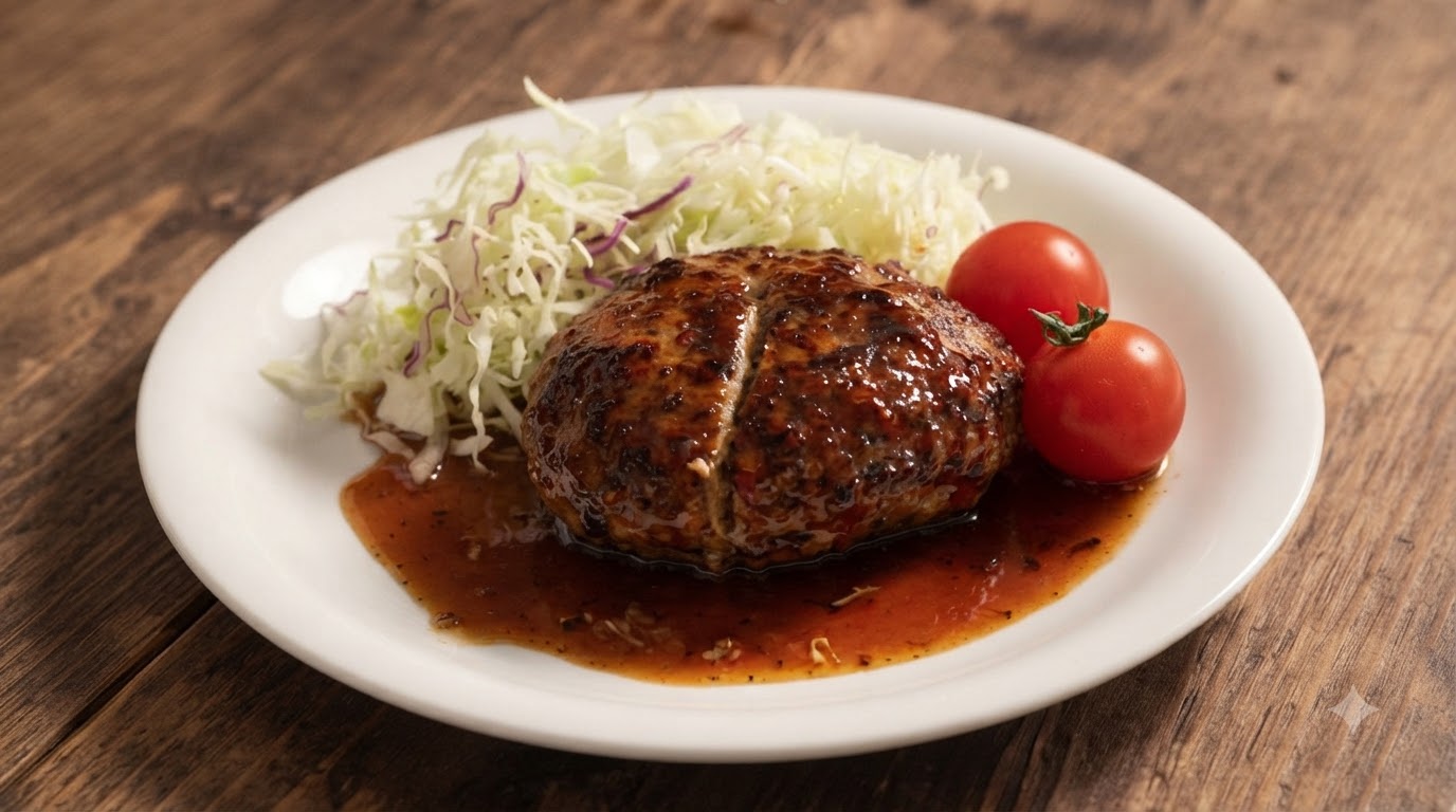 Clásico Bistec Hamburgo Estilo Japonés (Hambagu)