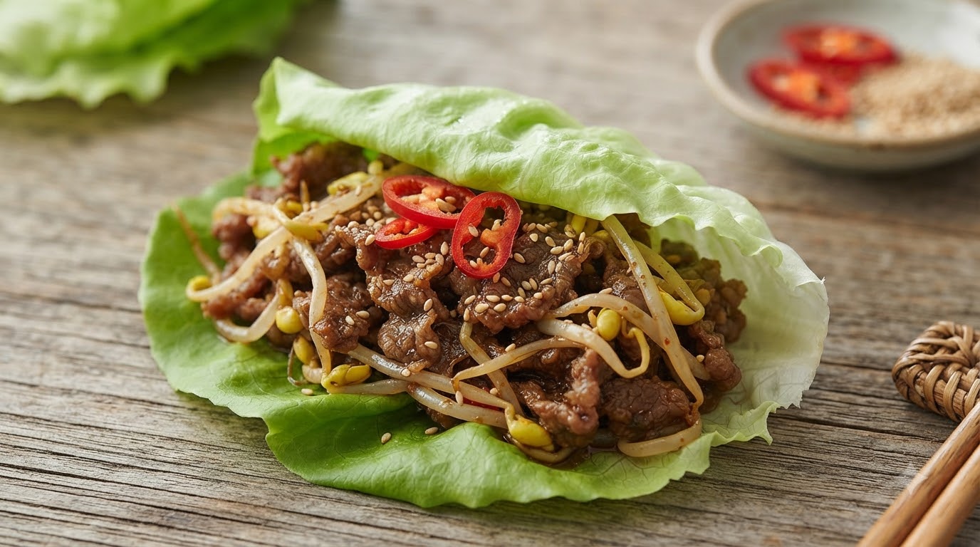 Bulgogi de Brotes de Soja Coreano (Kongbul)