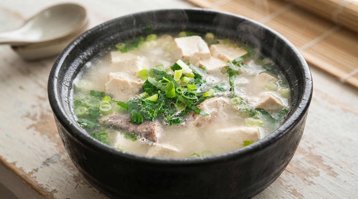 Sopa de Tofu y Abadejo al Estilo Yanbian (Myeongtae Dubu Guk)