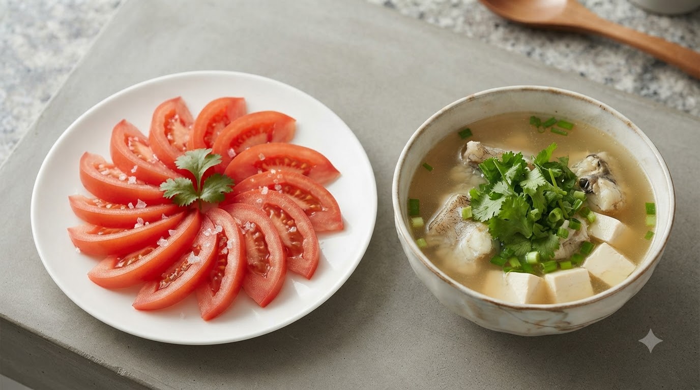 Sopa Casera de Abadejo y Tofu