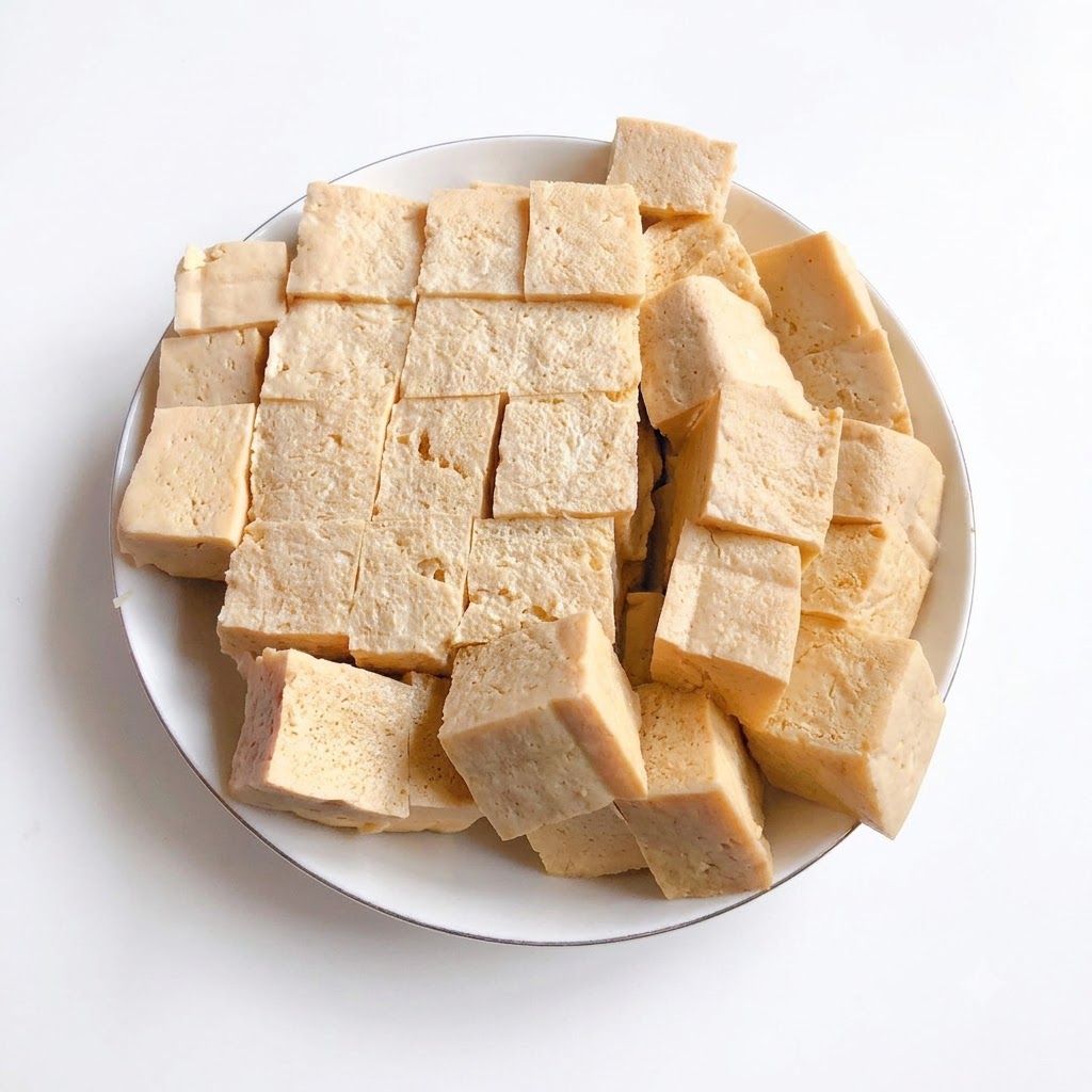 Cebolletas picadas y rodajas de jengibre fresco en una tabla de cortar.