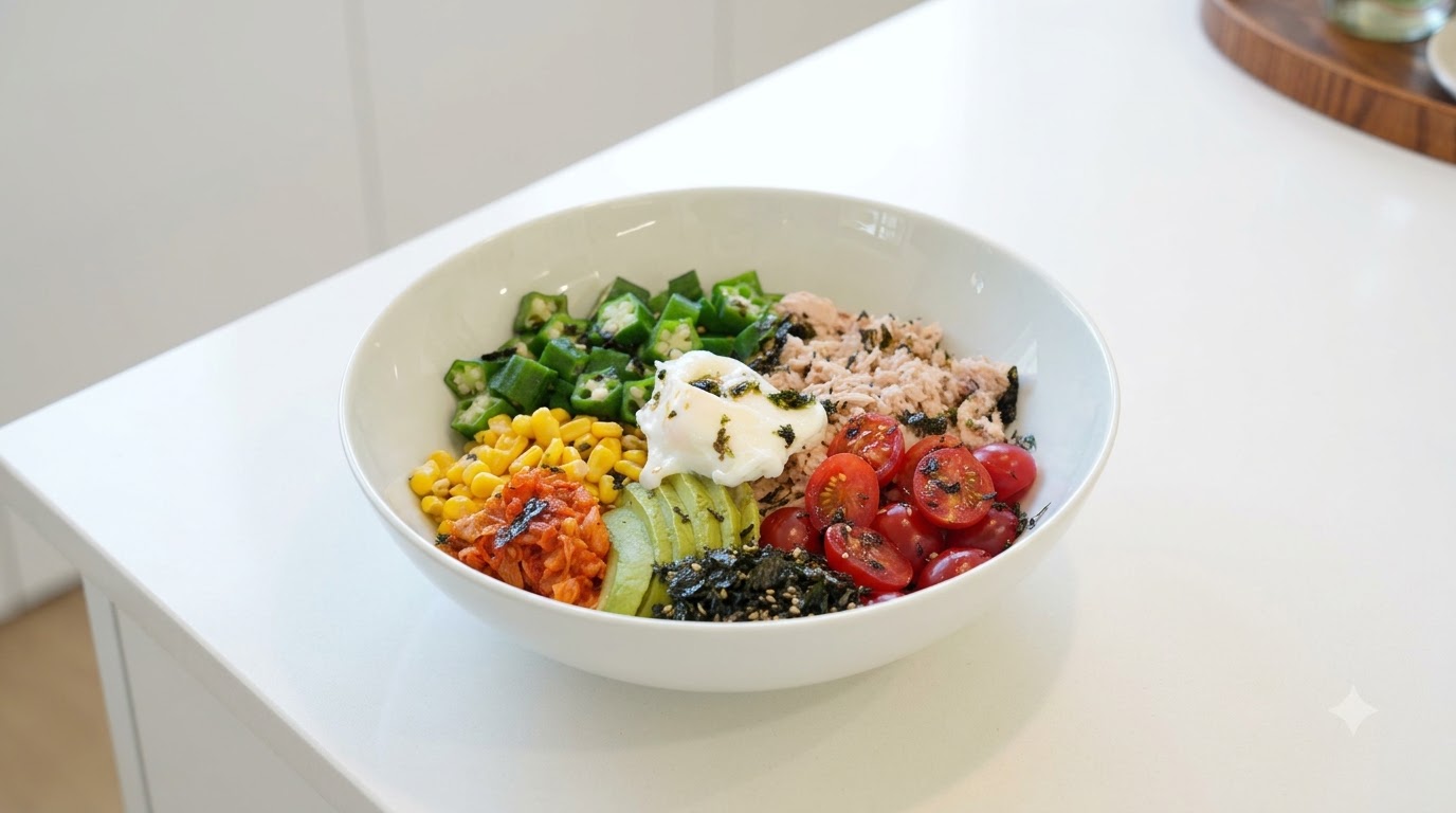 Bol de Poke de Atún Saludable con Arroz y Quinoa