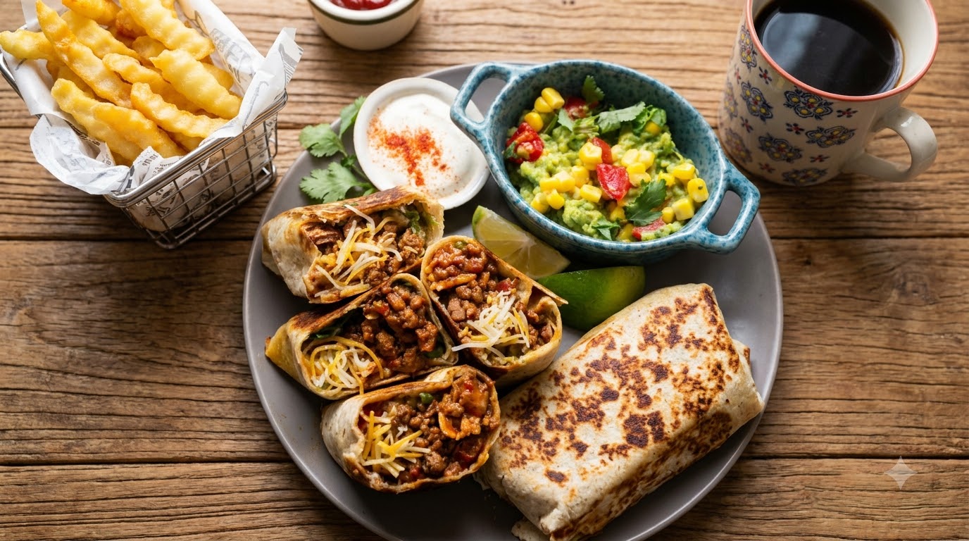 Burrito de Res Definitivo con Guacamole Fresco