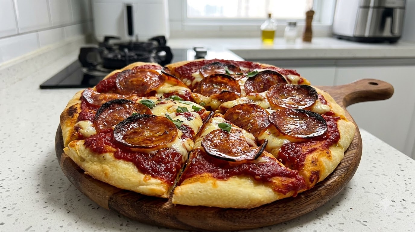 Pizza Casera de Salami
