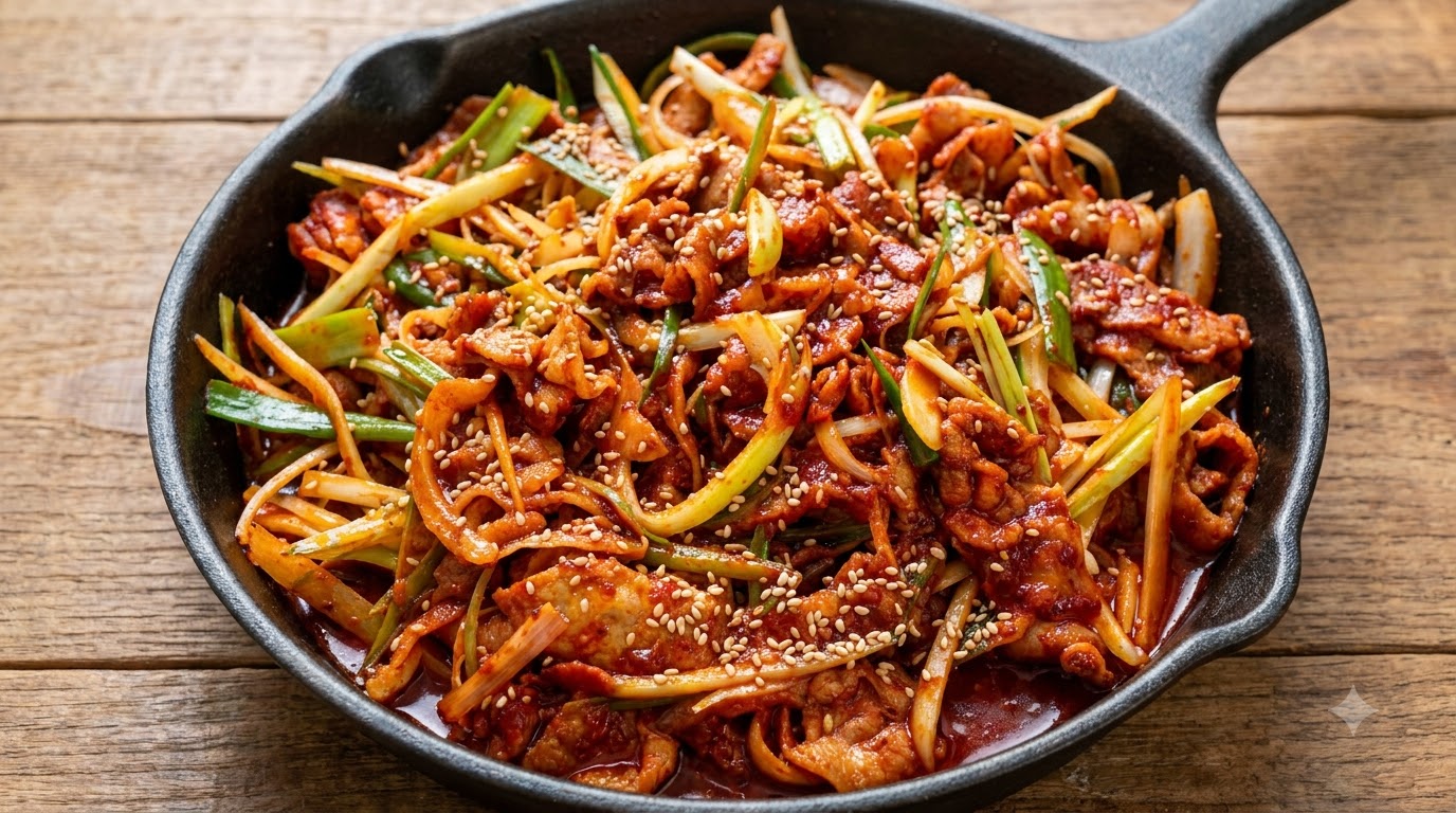 Panceta de Cerdo Salteada con Gochujang (Jeyuk Bokkeum)
