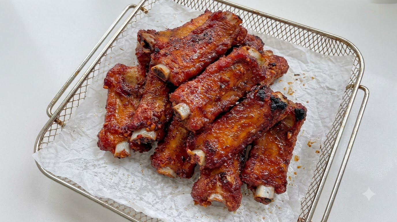 Costillas de Cerdo Asadas con Miel y Ajo