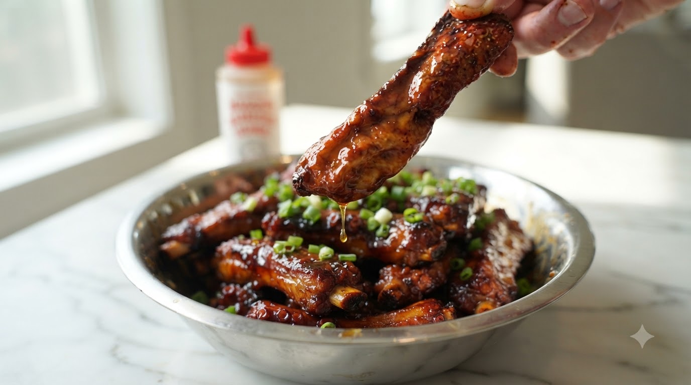 Costillas de Cerdo Glaseadas con Miel y Ajo