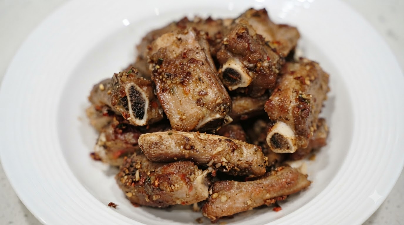 Costillas de Cerdo Crujientes con Ajo y Comino